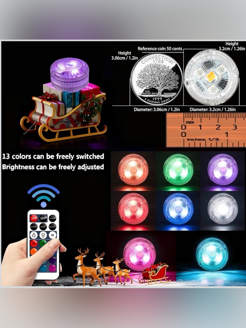 Submersible Floralyte Multi-Color 10-Pack LED Lights - Picture 5 of 9